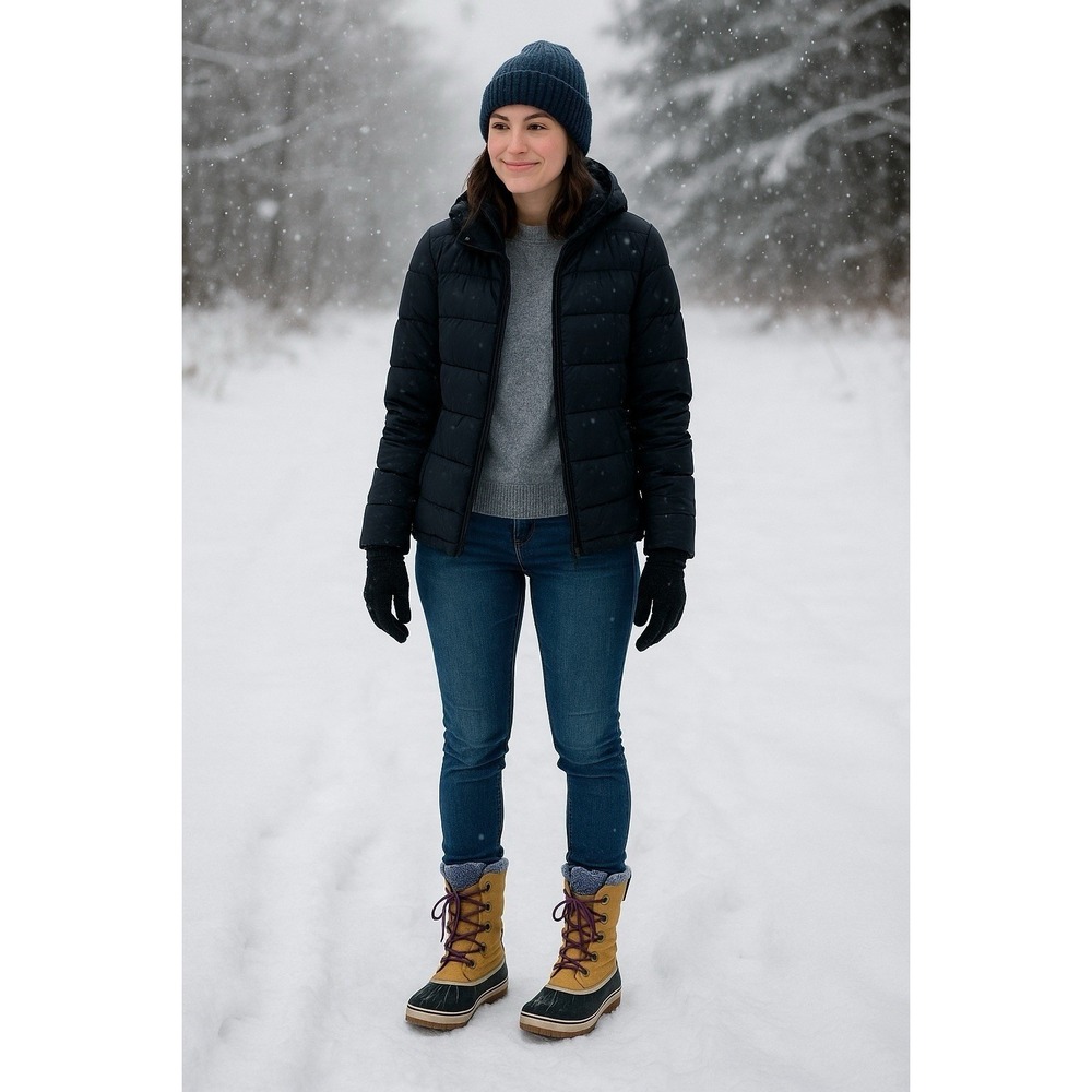 Sorel‎ Waterproof Winter Snow Boots Womens 5 US Tan Suede Rubber EU 36'M